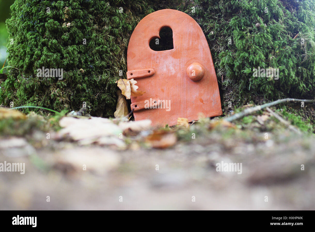 Porta di fata nascosto tra paesaggio naturale. harriet baggley Foto Stock