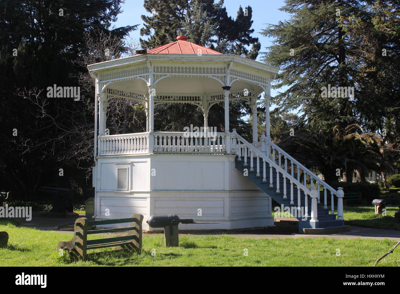 Bandstand, Mare isola Cantiere Navale, Vallejo, California Foto Stock