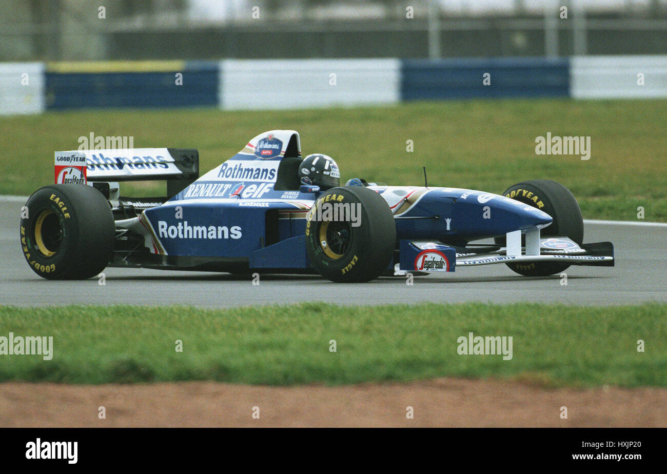 DAMON HILL le corse di Formula Uno Pilota 24 Febbraio 1995 Foto Stock