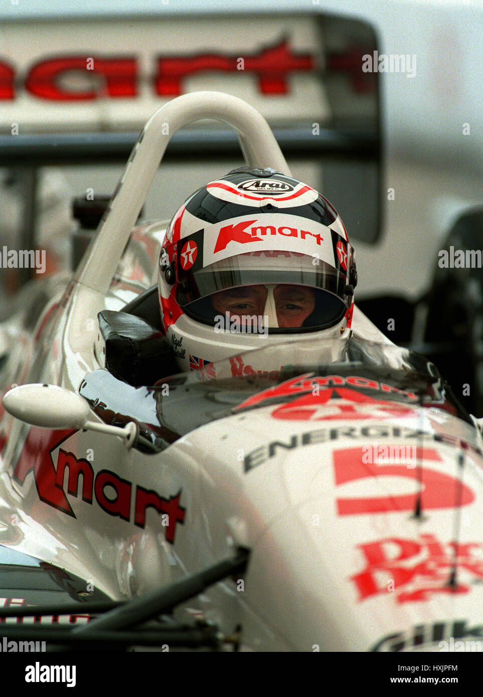 NIGEL MANSELL RACING DRIVER 27 Febbraio 1993 Foto Stock