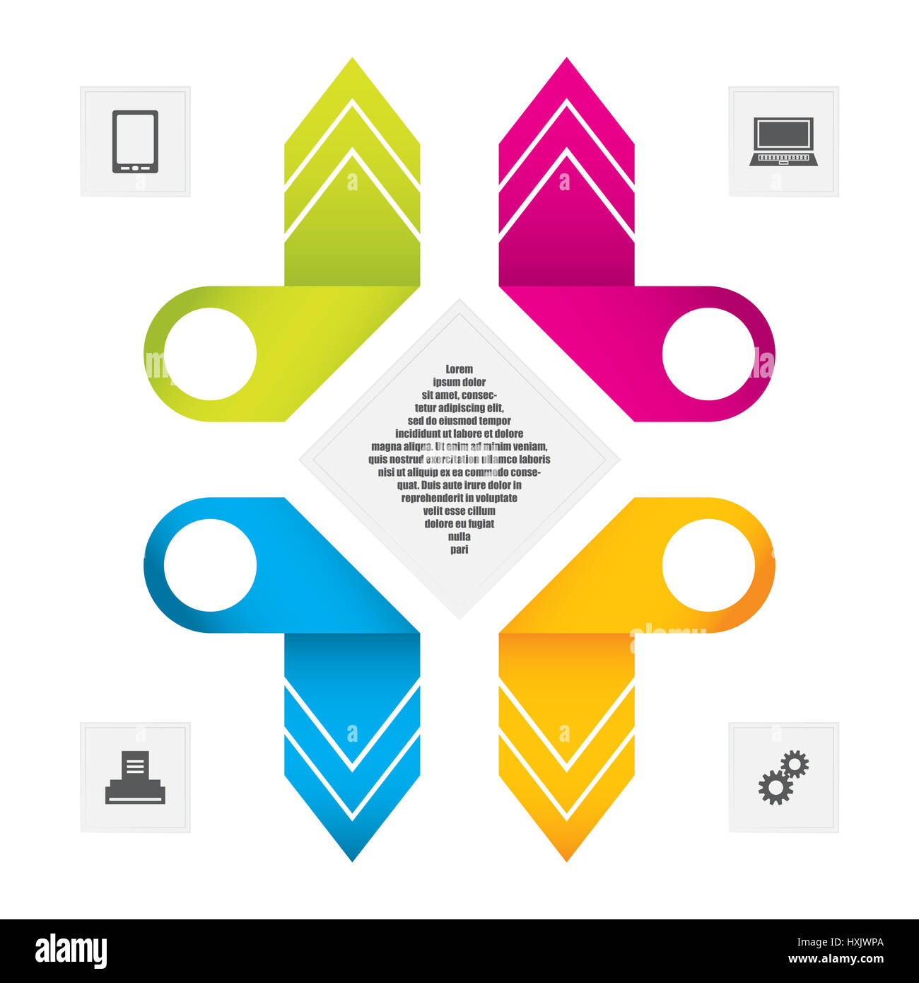 Dati aziendali concetto.moderno illustrazione infographics.vettore Creative design origami, eps10. Foto Stock