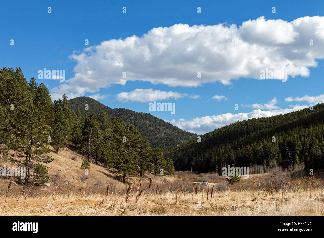D'autunno bella montagna e lago in Colorado Foto Stock