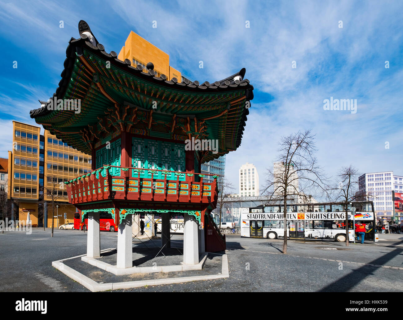 Vista del Padiglione coreano in Potsdamer Platz , Berlino, Germania Foto Stock