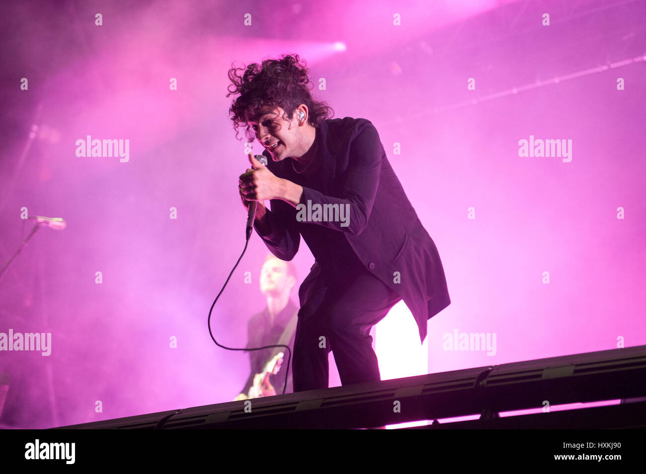Matteo Healy del 1975 esegue il giorno 2 della T nel Parco festival a Strathallan Castello sulla luglio 09, 2016 a Perth in Scozia. (Foto di Ross Gilmore) Foto Stock