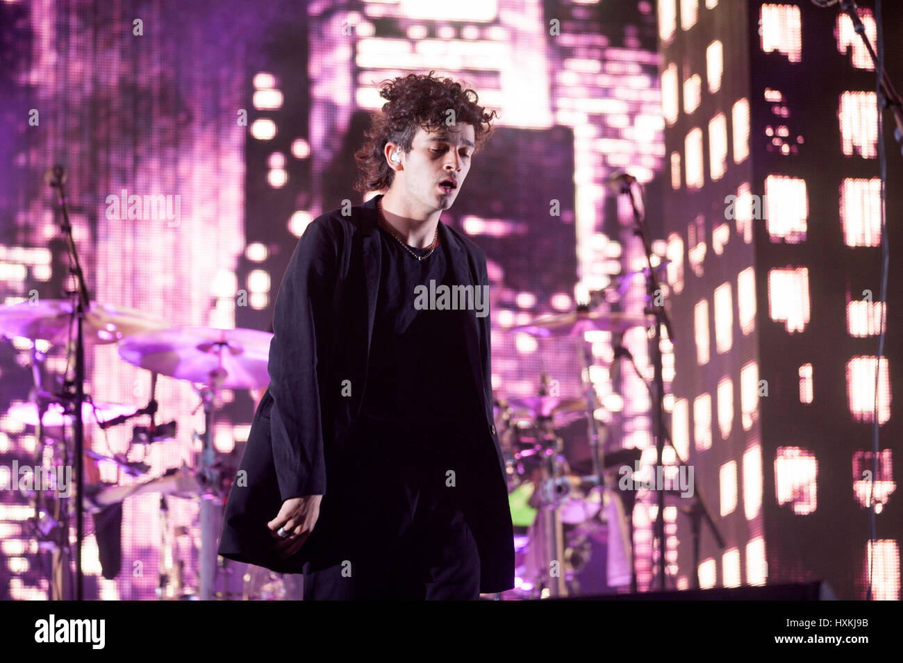 Matteo Healy del 1975 esegue il giorno 2 della T nel Parco festival a Strathallan Castello sulla luglio 09, 2016 a Perth in Scozia. (Foto di Ross Gilmore) Foto Stock