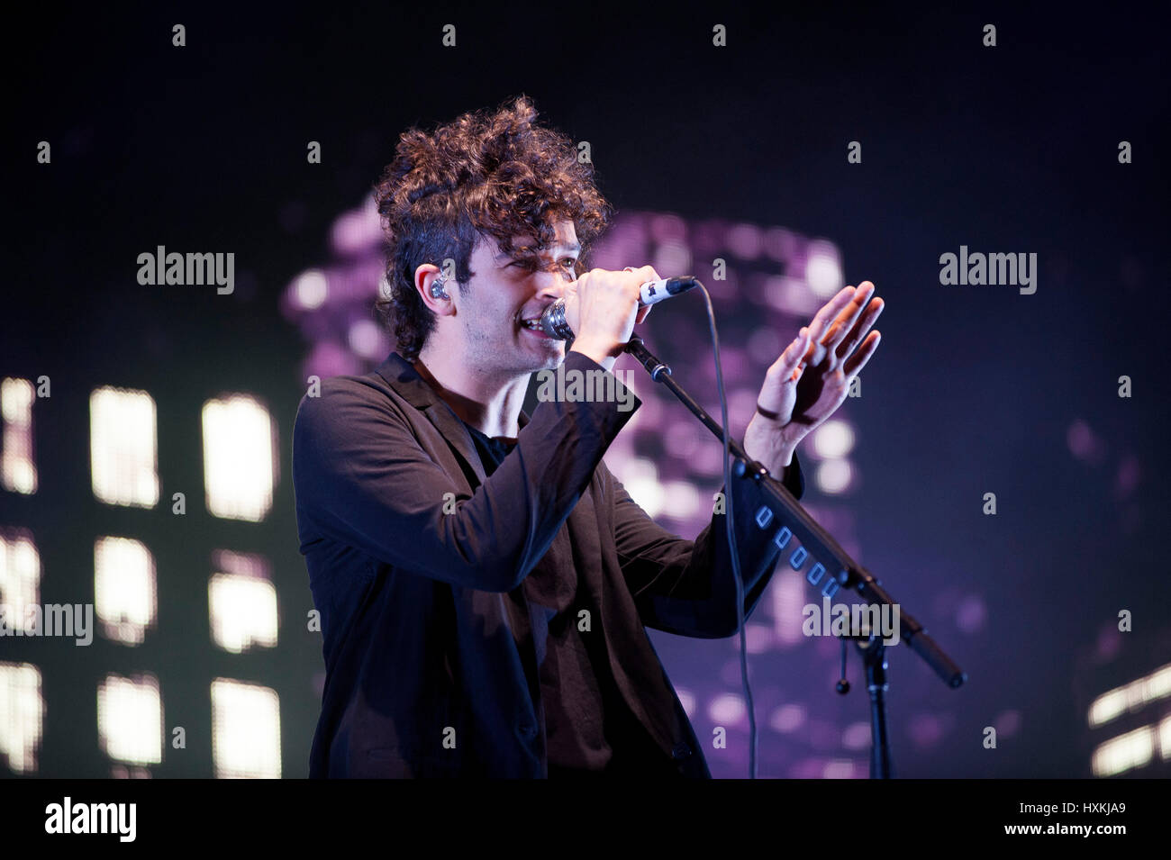 Matteo Healy del 1975 esegue il giorno 2 della T nel Parco festival a Strathallan Castello sulla luglio 09, 2016 a Perth in Scozia. (Foto di Ross Gilmore) Foto Stock