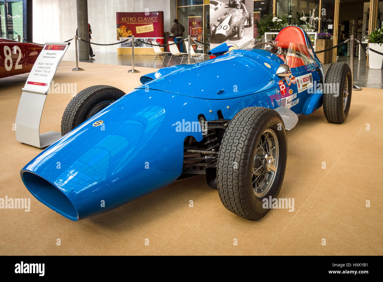 STUTTGART, Germania - 02 Marzo 2017: Sports racing car Stanguellini Formula Junior, 1958. In Europa il più grande classico auto exhibition 'retrò classici' Foto Stock