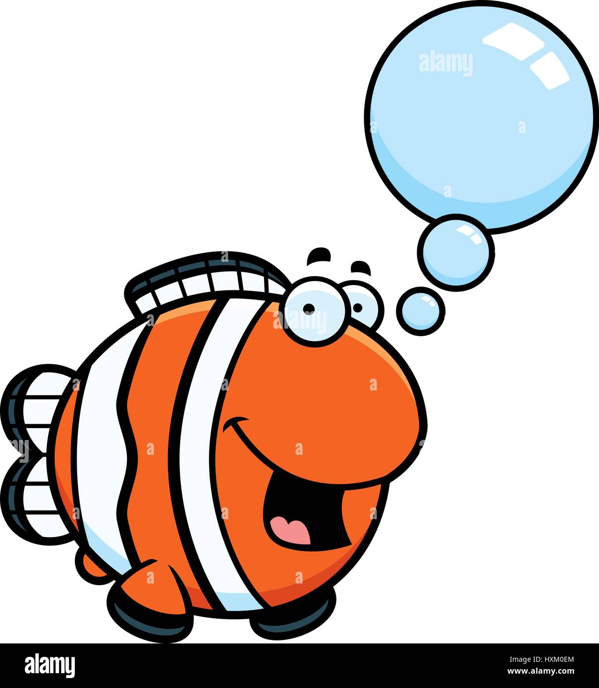 Un cartoon illustrazione di un clownfish parlando. Illustrazione Vettoriale