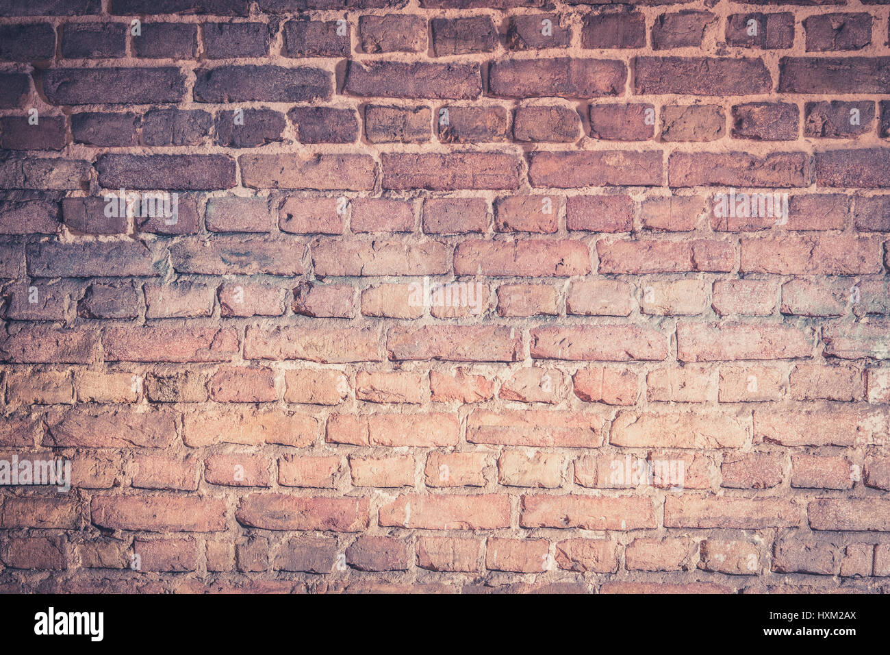 Il vecchio muro di mattoni - vintage Sfondo mattone Foto Stock