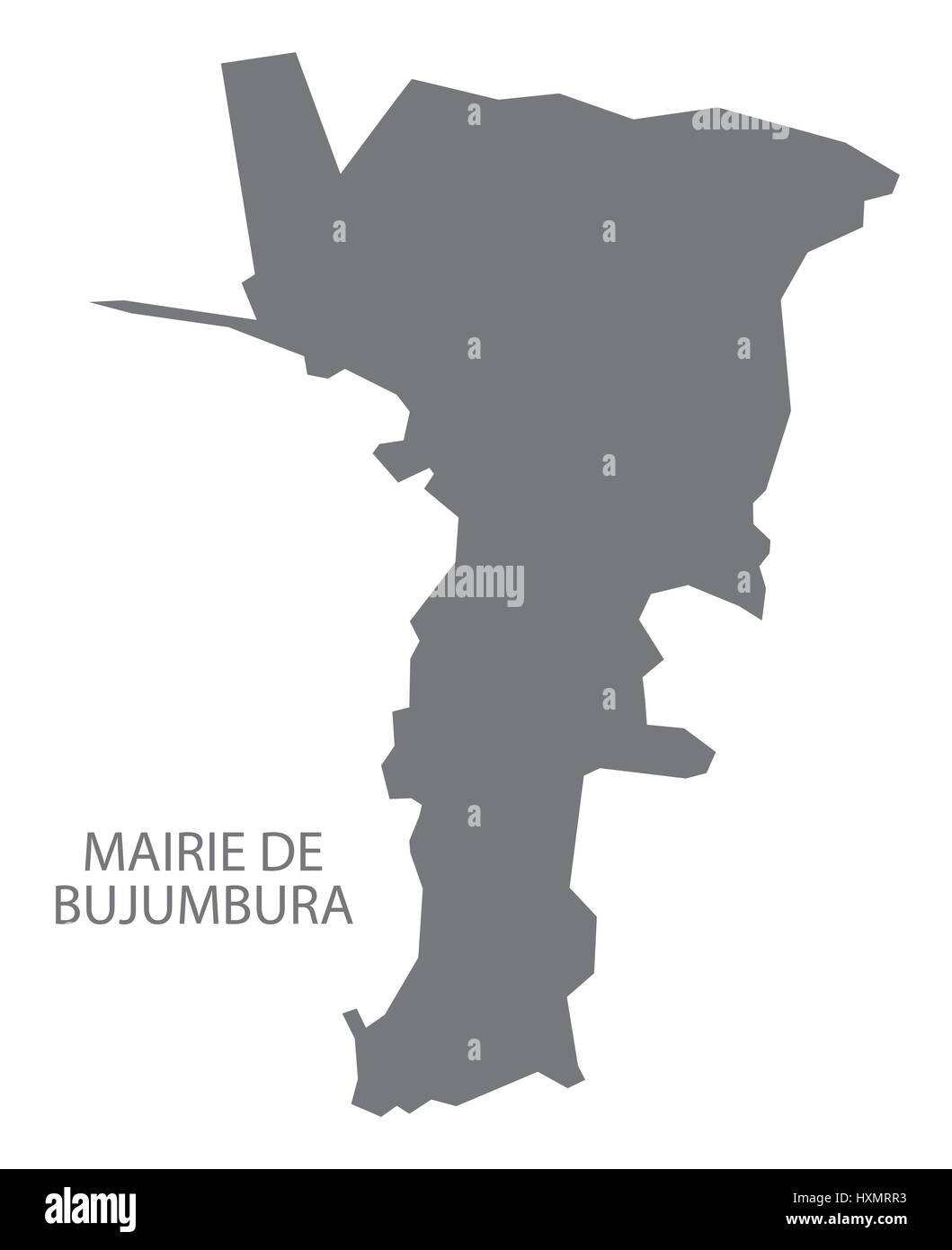Mairie de Bujumbura Burundi Mappa provincia grigio silhouette di illustrazione Illustrazione Vettoriale