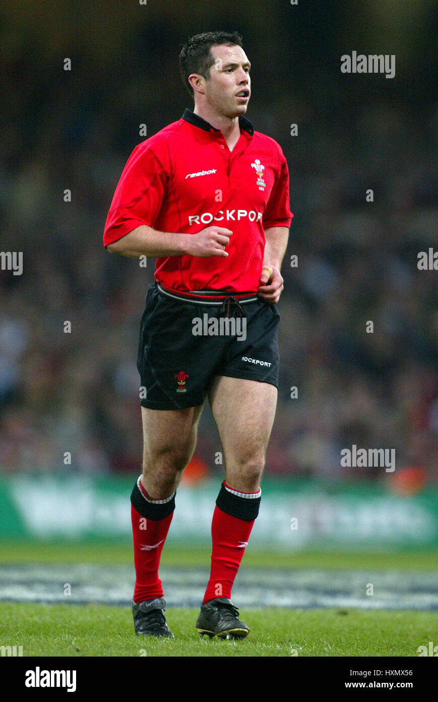 GARETH COOPER GALLES & bagno RU Millennium Stadium Cardiff Galles 22 Febbraio 2003 Foto Stock