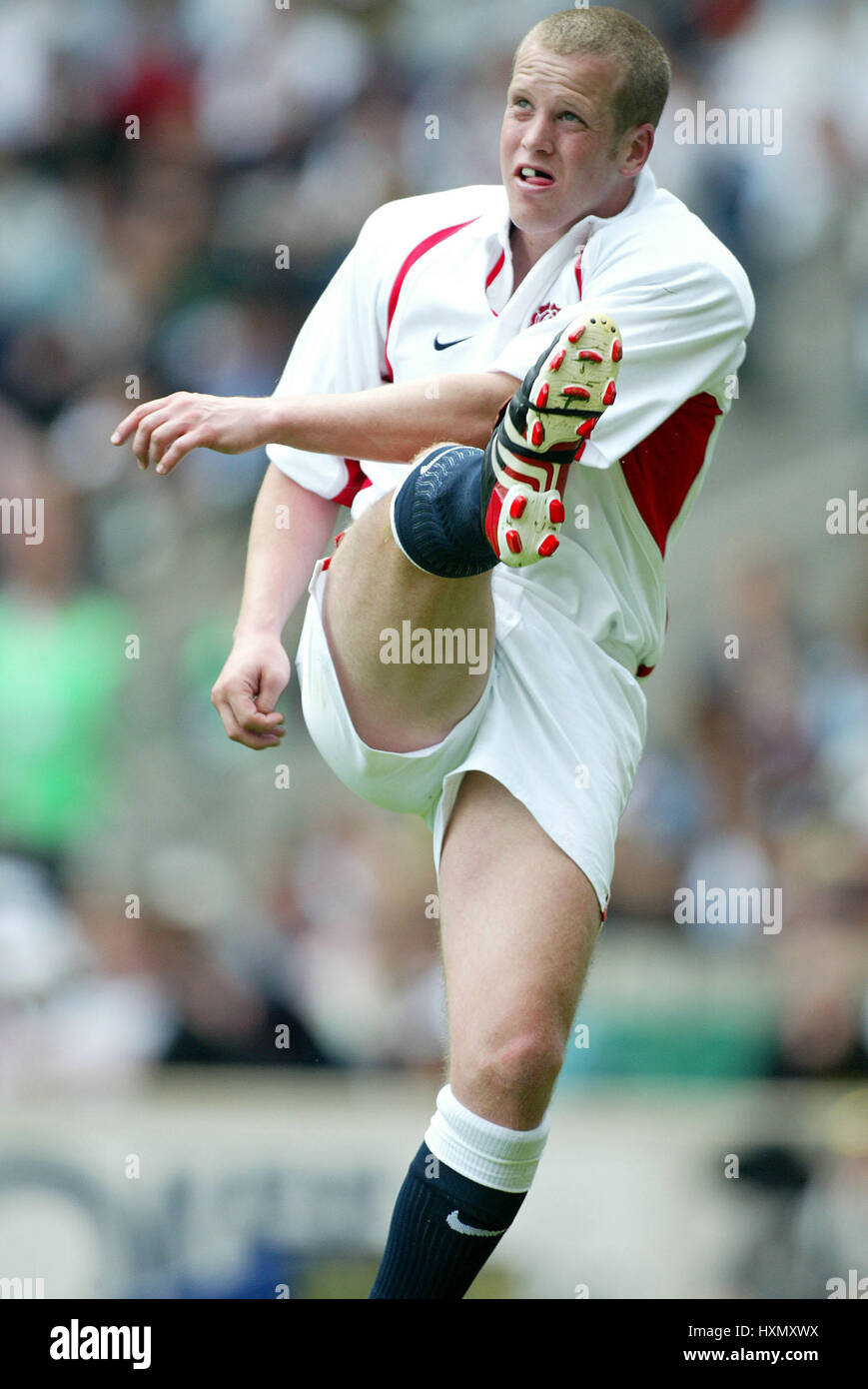 DAVE WALDER INGHILTERRA & Newcastle Falcons RU TWICKENHAM LONDON 25 Maggio 2003 Foto Stock