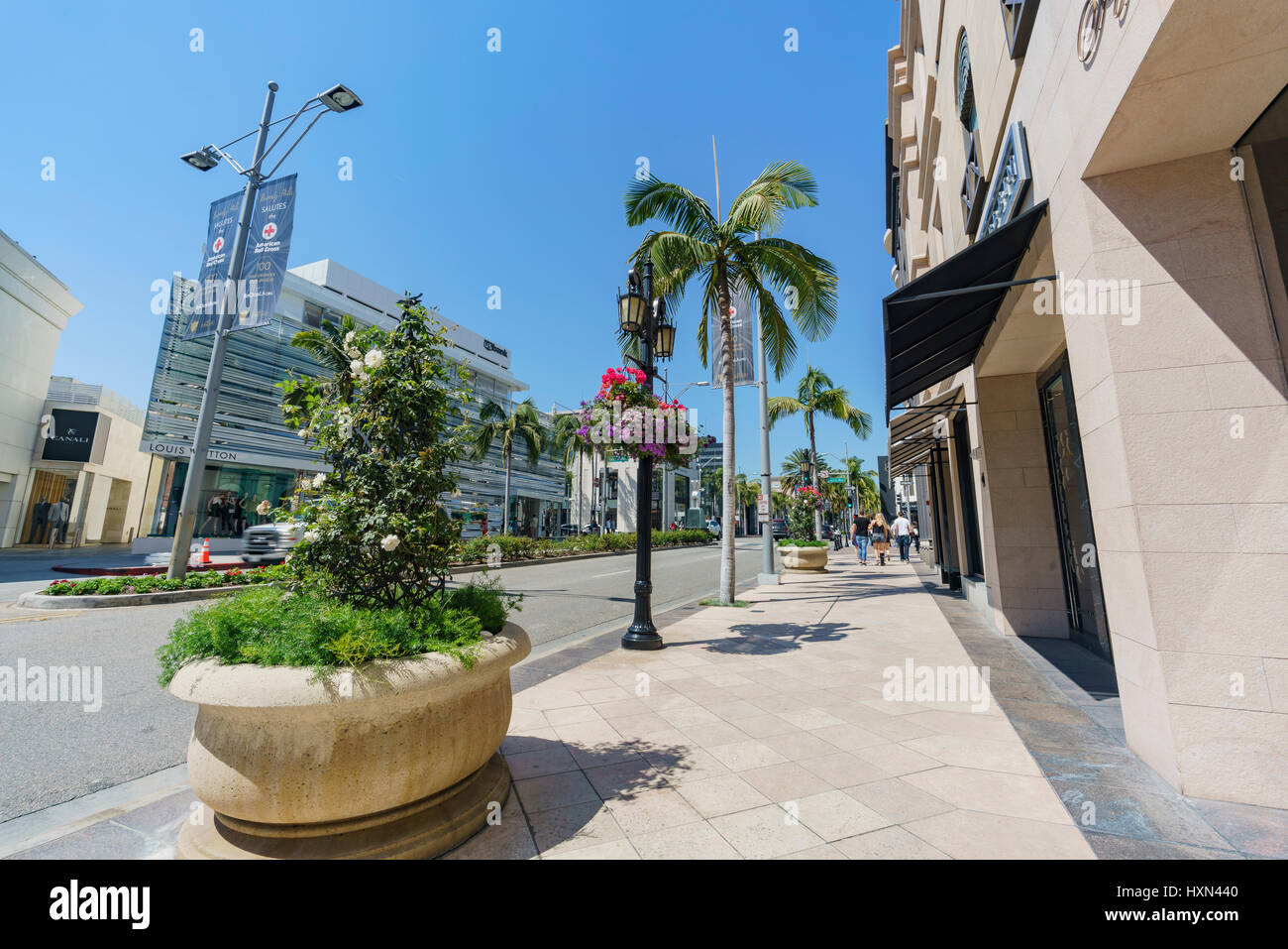 Beverly Hills, MAR 24: Rodeo Drive a Beverly Hills il Mar 24, 2017 at Beverly Hills, Los Angeles, California Foto Stock