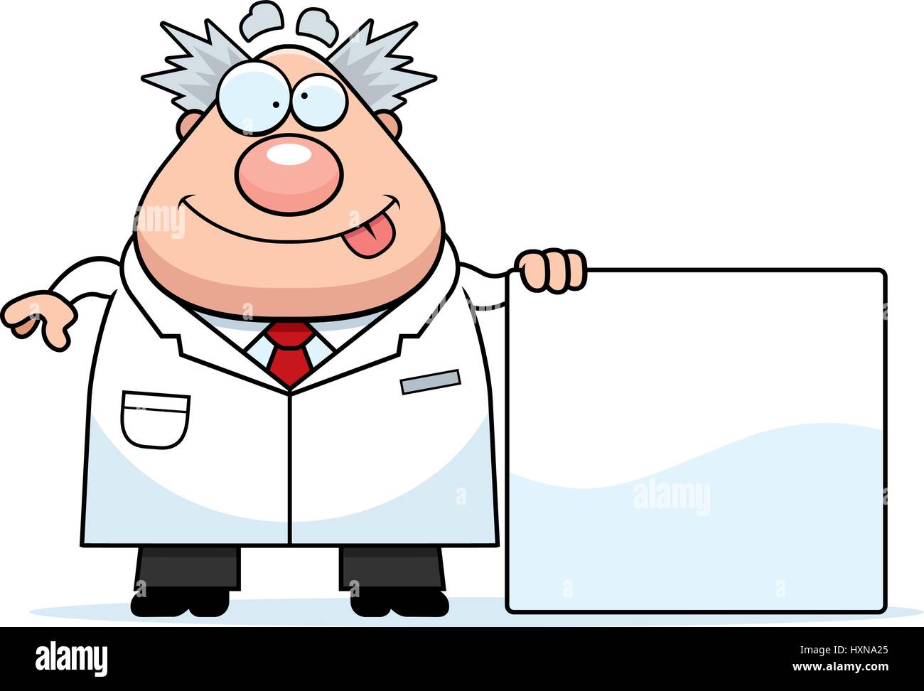 Un cartoon illustrazione di uno scienziato pazzo con un segno Immagine e  Vettoriale - Alamy