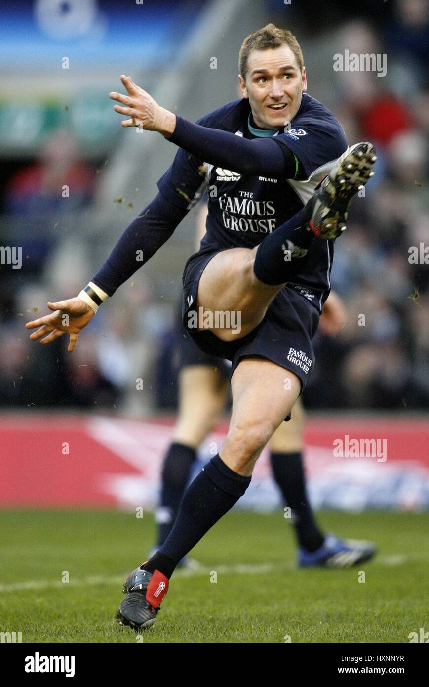 DAN PARKS SCOZIA & GLASGOW WARRIORS TWICKENHAM Londra Inghilterra 03 Febbraio 2007 Foto Stock