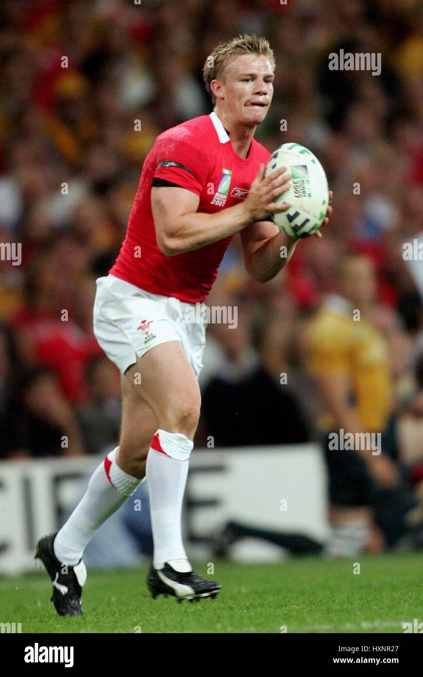 DWAYNE PEEL GALLES & LLANELLI SCARLETS Millennium Stadium Cardiff Galles 15 Settembre 2007 Foto Stock