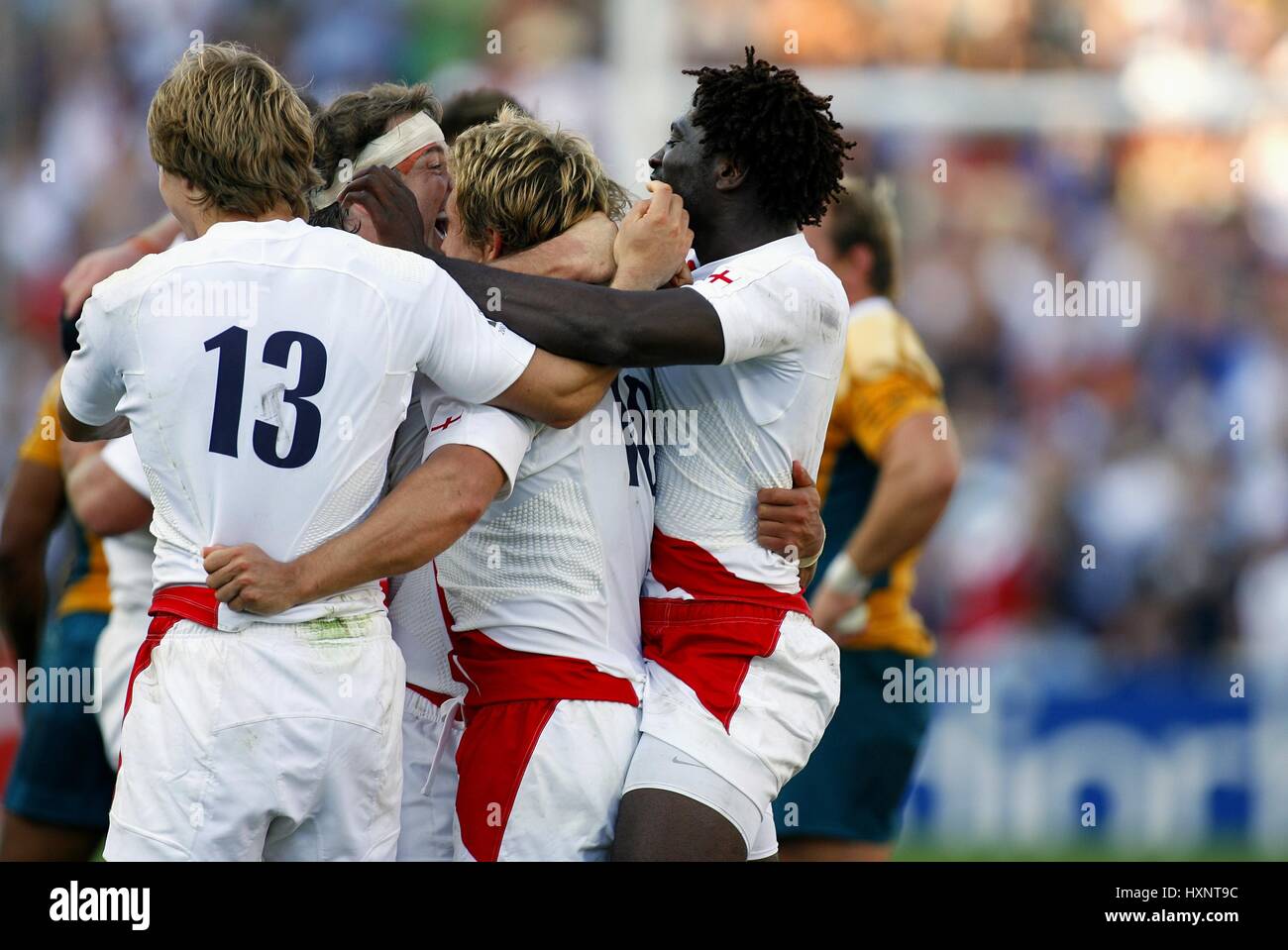 Inghilterra celebrare AUSTRALIA V ENGLAND STADE VELODROME MARSEILLE FRANCIA 06 Ottobre 2007 Foto Stock