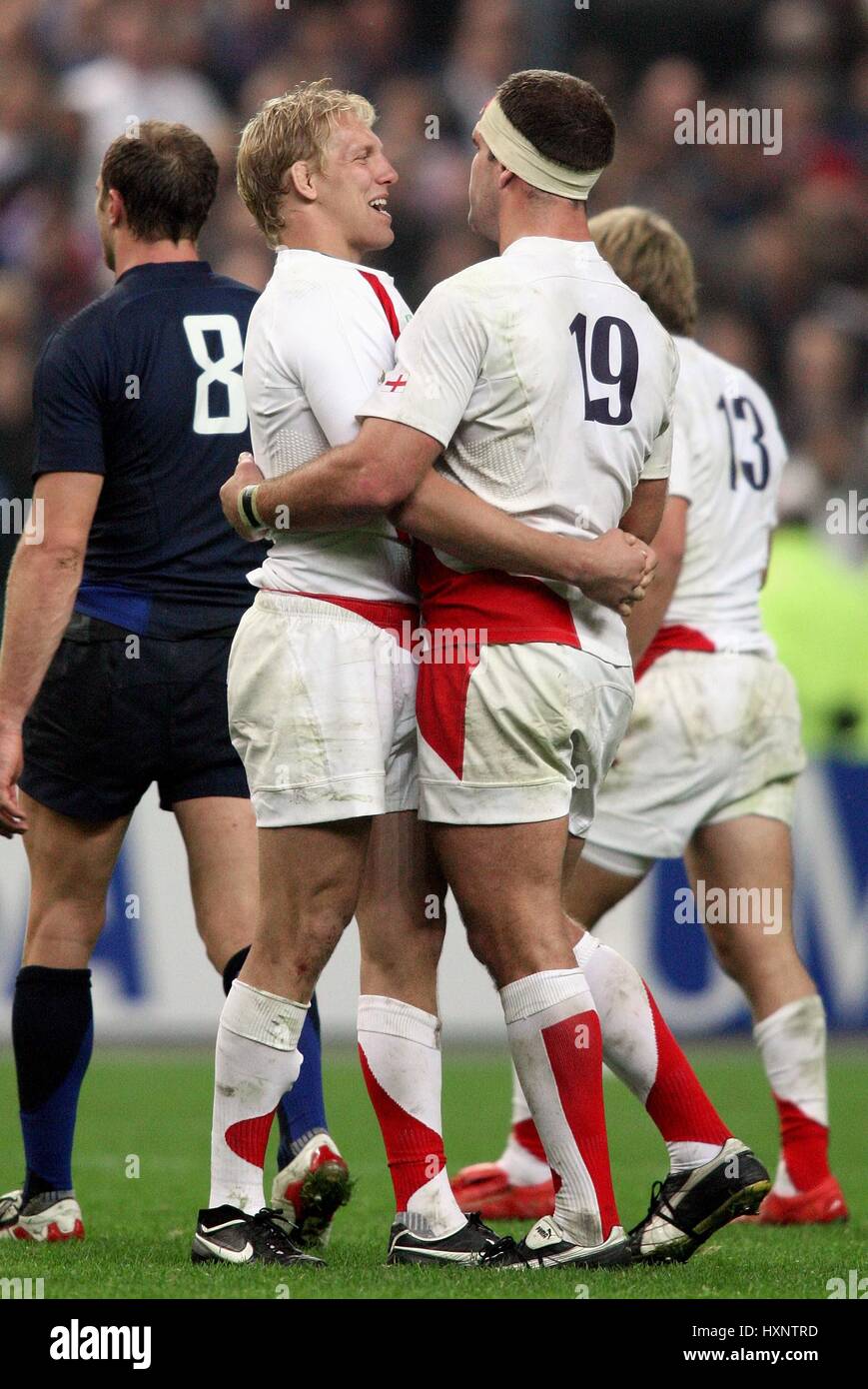 LEWIS MOODY & JOE WORSLEY FRANCIA V INGHILTERRA STADE FRANCIA PARIGI FRANCIA 13 Ottobre 2007 Foto Stock