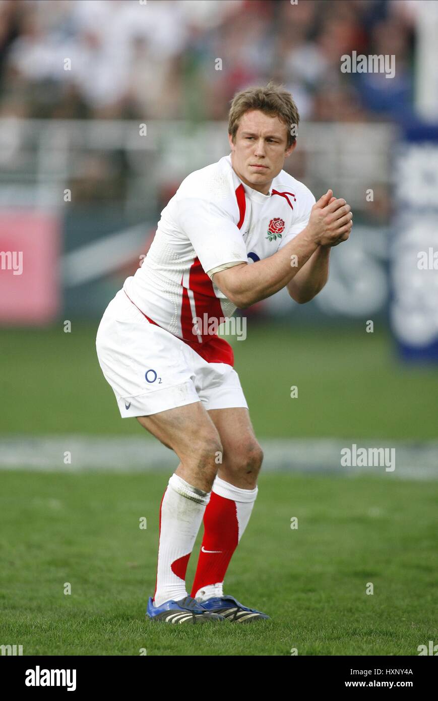 JONNY WILKINSON ITALIA V INGHILTERRA 6 NAZIONI STADIO FLAMINIO ROMA Italia 10 febbraio 2008 Foto Stock