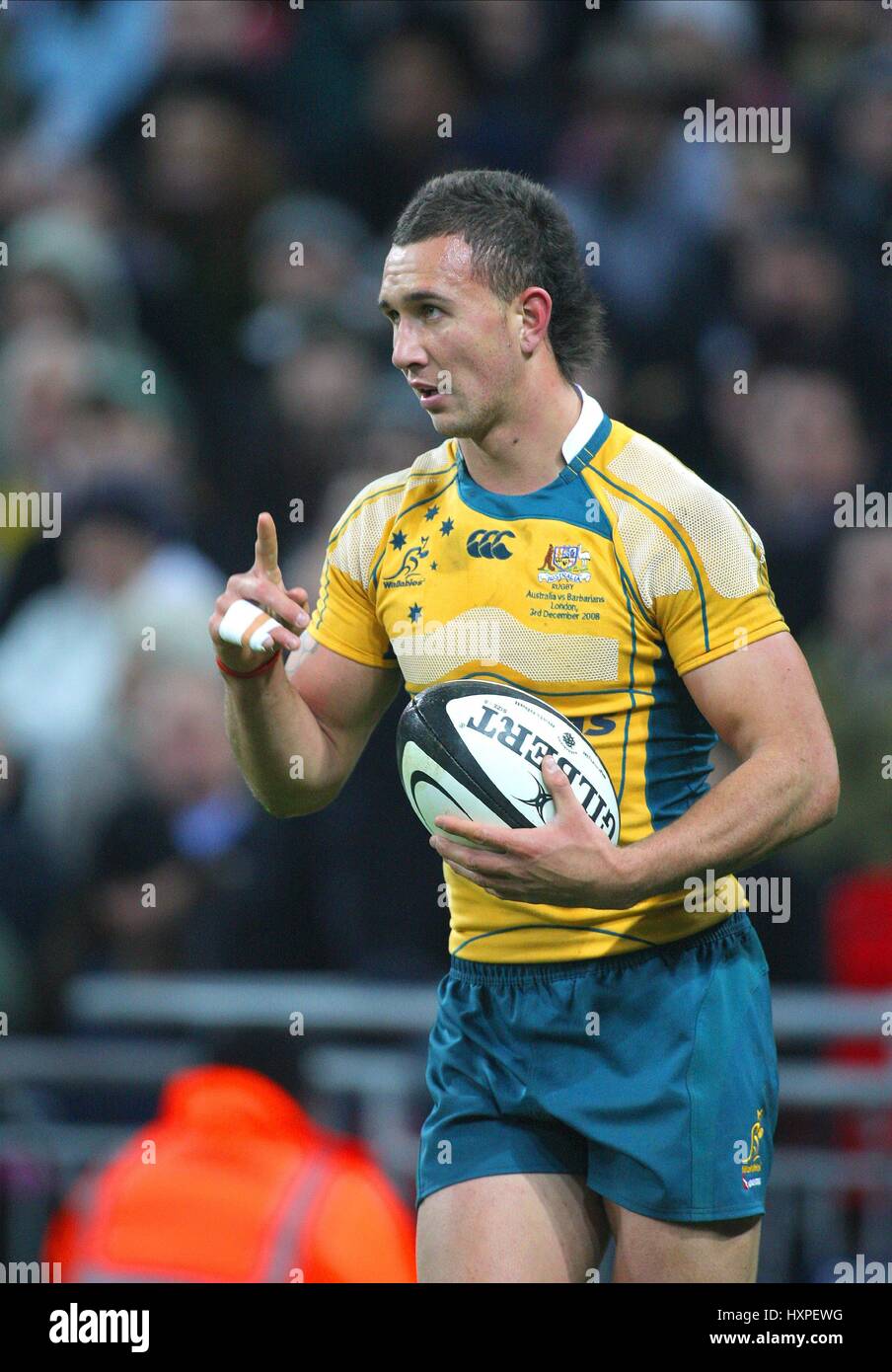 QUADE COOPER AUSTRALIA & QUEENSLAND REDS RU Wembley Stadium Londra Inghilterra 03 Dicembre 2008 Foto Stock