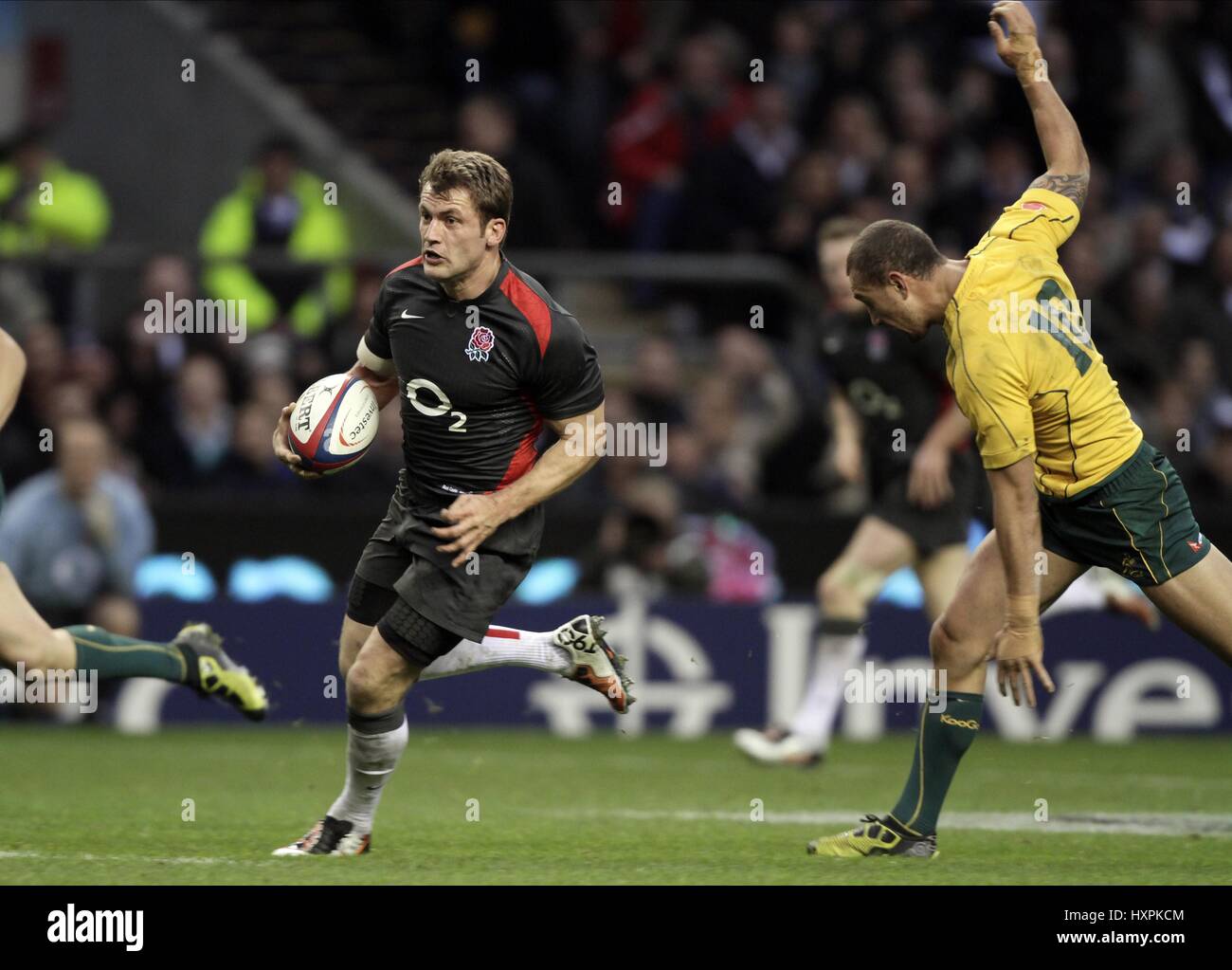 MARK CUETO QUADE COOPER ENGLAND V AUSTRALIA RU ENGLAND V AUSTRALIA RU TWICKENHAM MIDDLESEX INGHILTERRA 13 Novembre 2010 Foto Stock