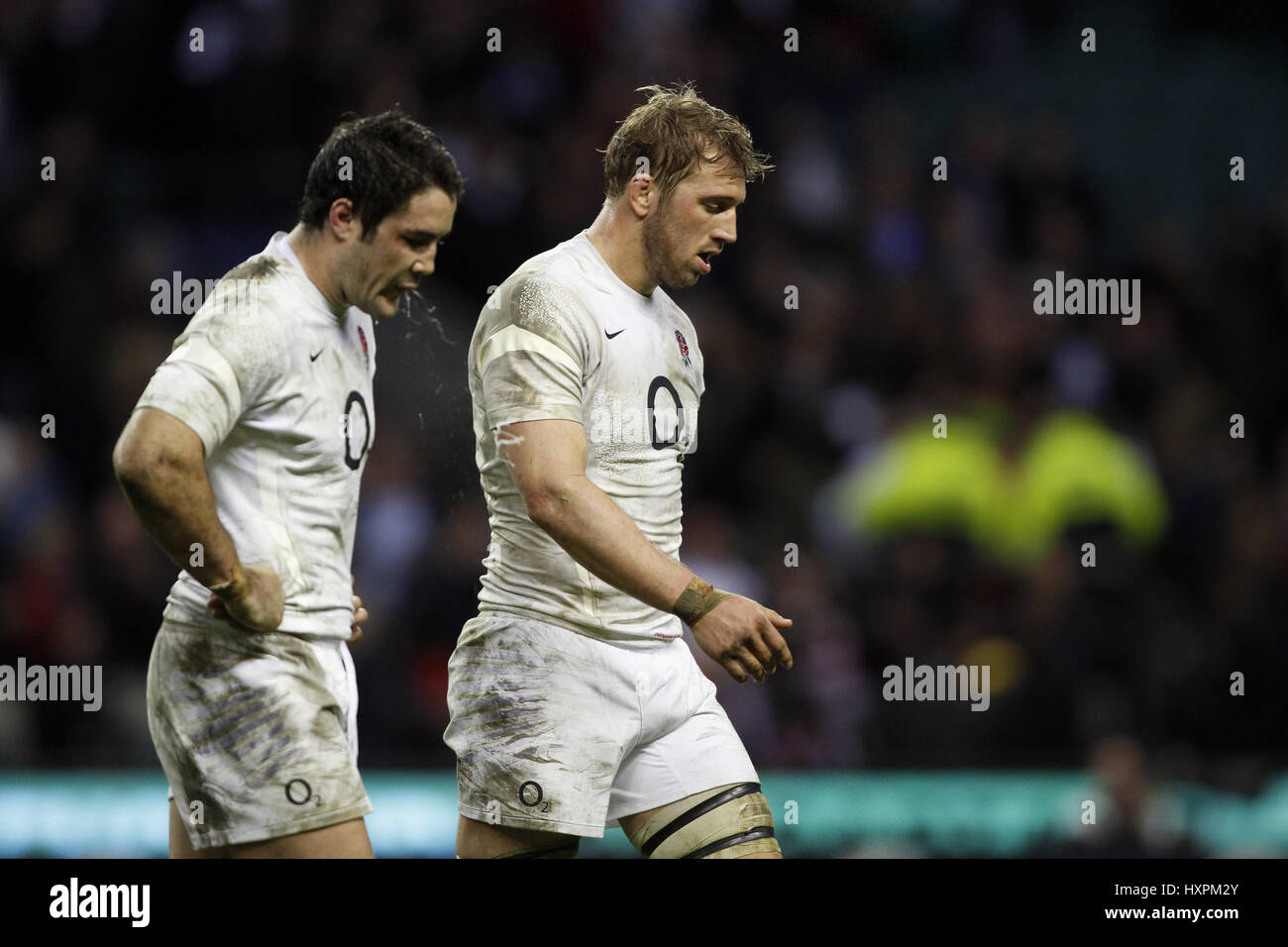 CHRIS ROBSHAW BRAD BARRITT INGHILTERRA E GALLES RBS 6 INGHILTERRA E GALLES RBS 6 Nazioni TWICKENHAM MIDDLESEX INGHILTERRA 25 Febbraio 2012 Foto Stock