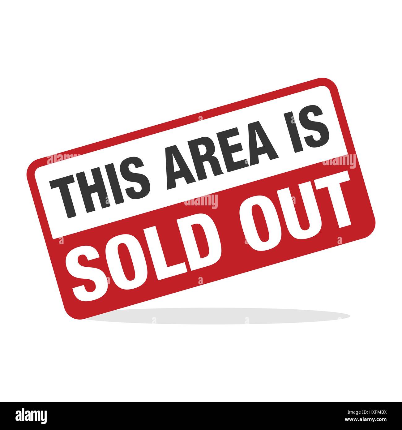 Esaurito il concept design, illustrazione vettoriale, segno del negozio Illustrazione Vettoriale