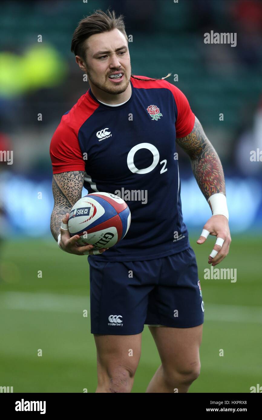 JACK NOWELL INGHILTERRA EXETER CHIEFS INGHILTERRA & EXETER CHIEFS TWICKENHAM Londra Inghilterra 27 Febbraio 2016 Foto Stock