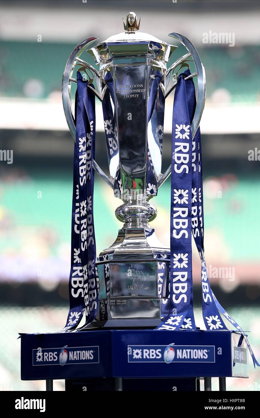 RBS 6 Nazioni TROFEO INGHILTERRA RU V GALLES INGHILTERRA RU RU V GALLES RU TWICKENHAM Londra Inghilterra 12 Marzo 2016 Foto Stock