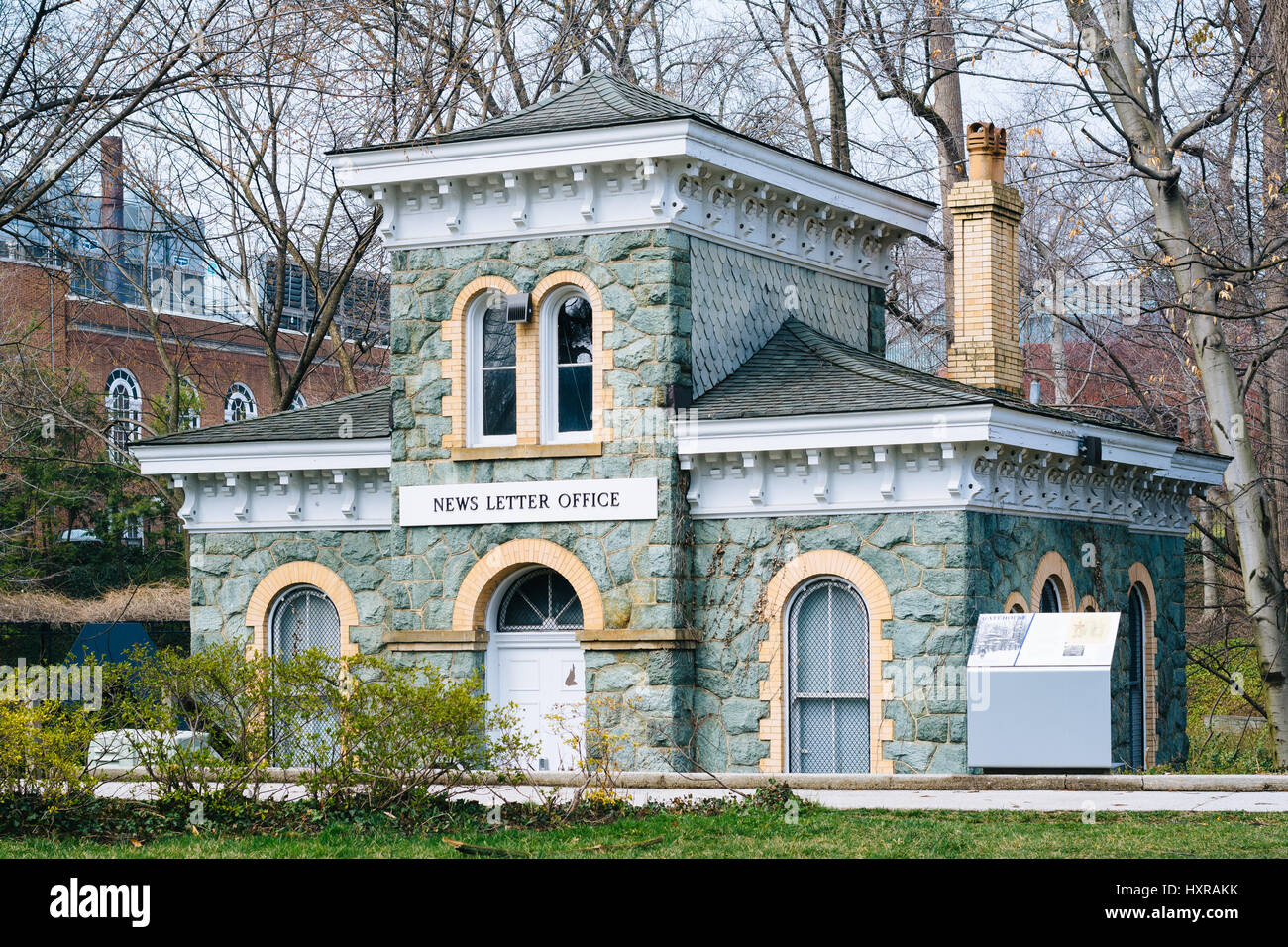 La News Letter ufficio presso la Johns Hopkins University, Baltimora, Maryland. Foto Stock