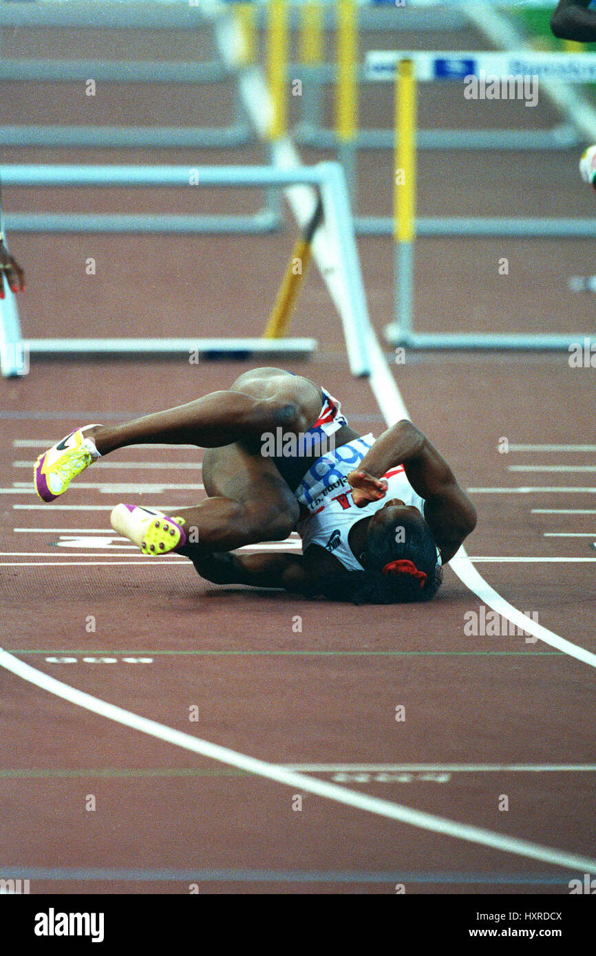 GAIL DEVERS 0LYMPIC 100 m Ostacoli Finale 14 Agosto 1992 Foto Stock