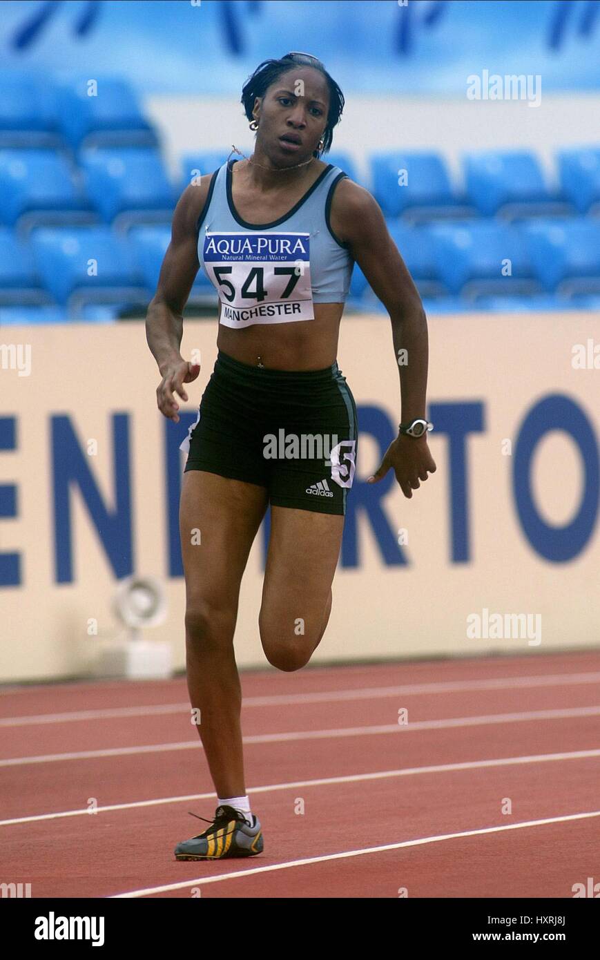 LISA MILLER 400 metri City of Manchester Stadium MANCHESTER 15 Giugno 2002 Foto Stock