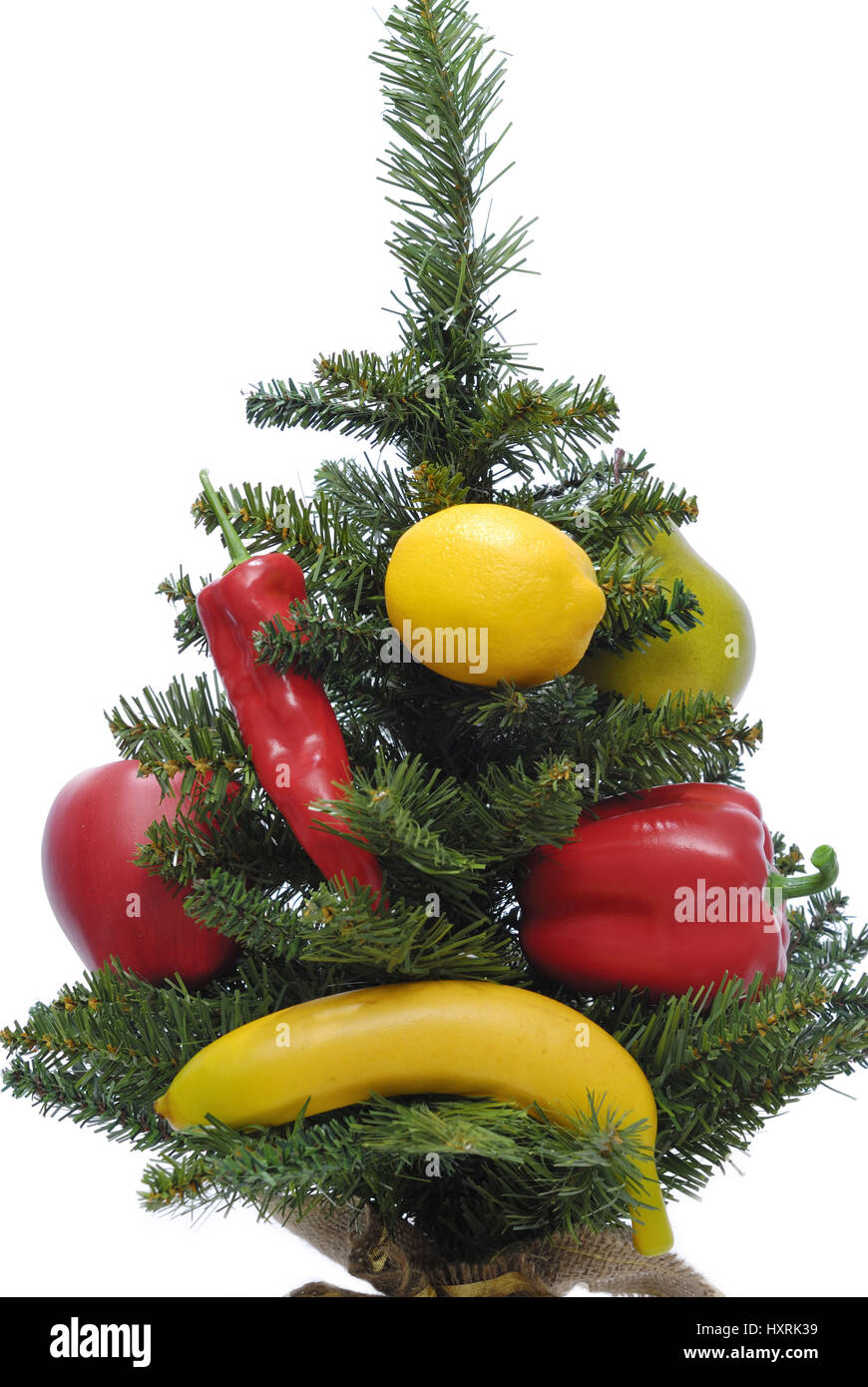 In alternativa albero di Natale decorato, alternativi geschmückter Weihnachtsbaum Foto Stock