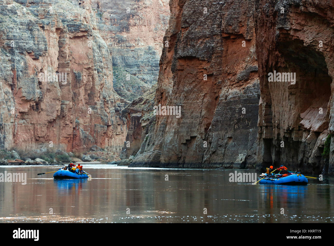 Rafters in Marble Canyon, il Parco Nazionale del Grand Canyon, Arizona, Stati Uniti. Foto Stock