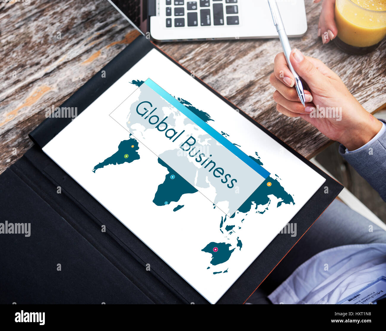 Global Marketing Business Internazionale di collaborazione Foto Stock