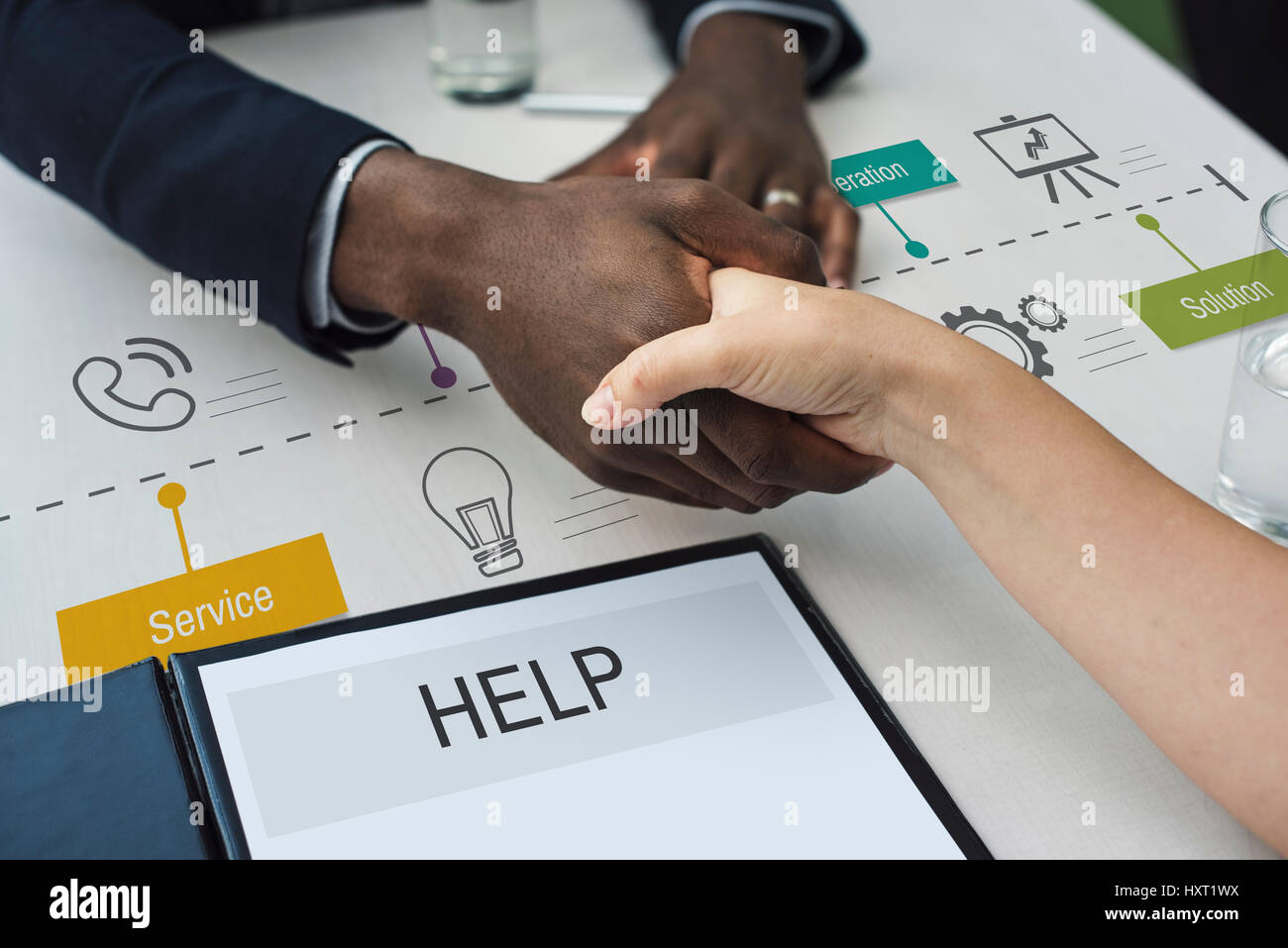 Contattaci Help Business Consulting Support Foto Stock