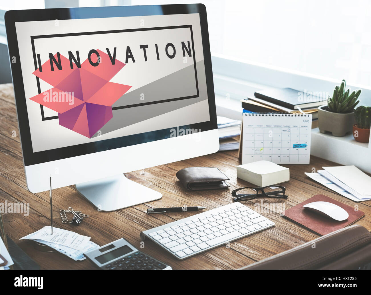 Il design creativo di idee di immaginazione e di concezione moderna Foto Stock