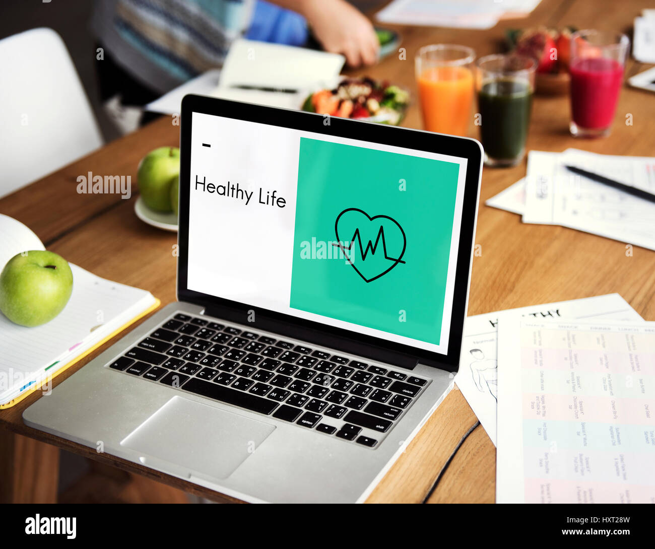 Cuore di vita sana Icona Wellness Foto Stock