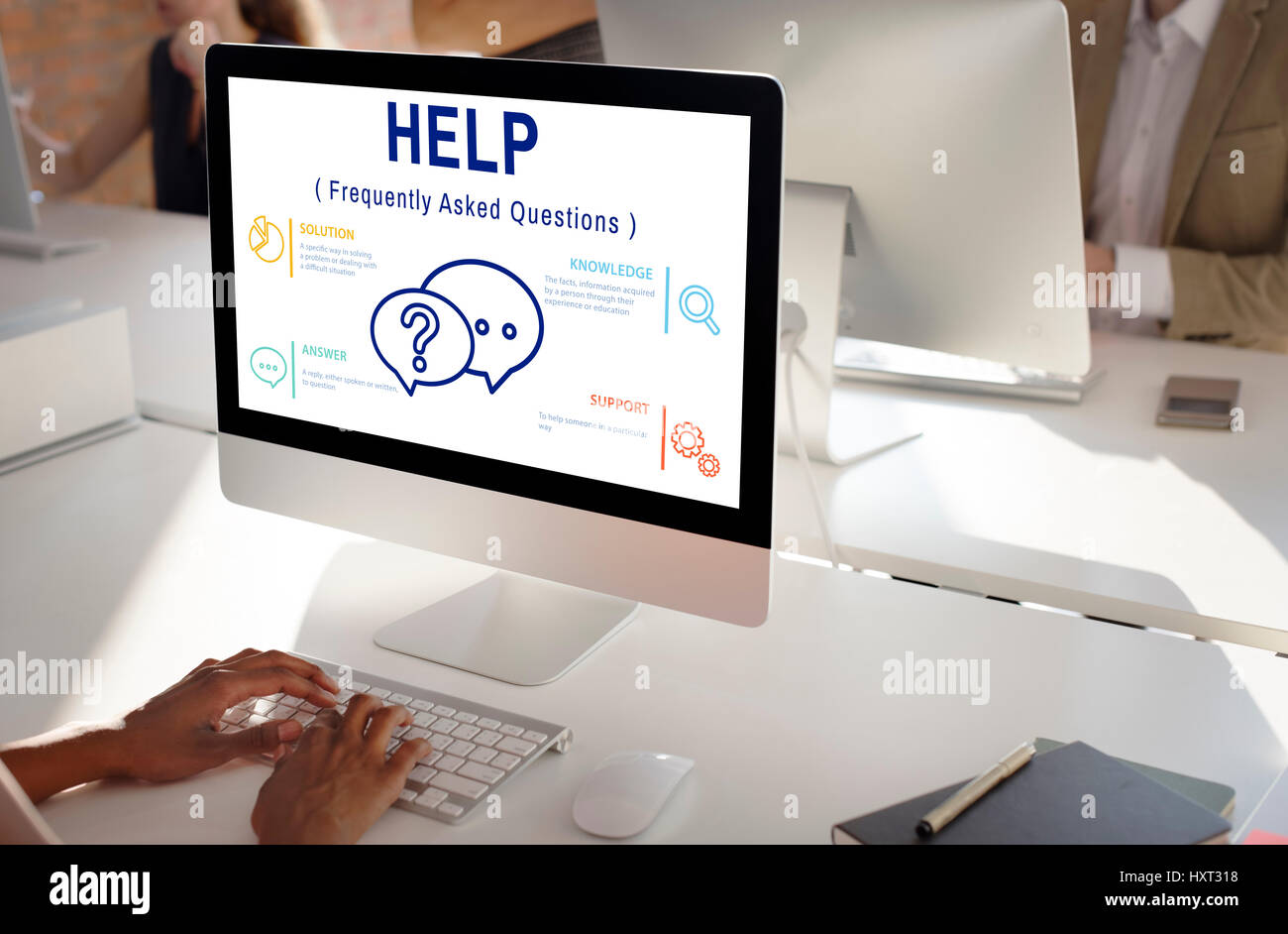 Domande frequenti Servizio Clienti concetto icona Foto Stock