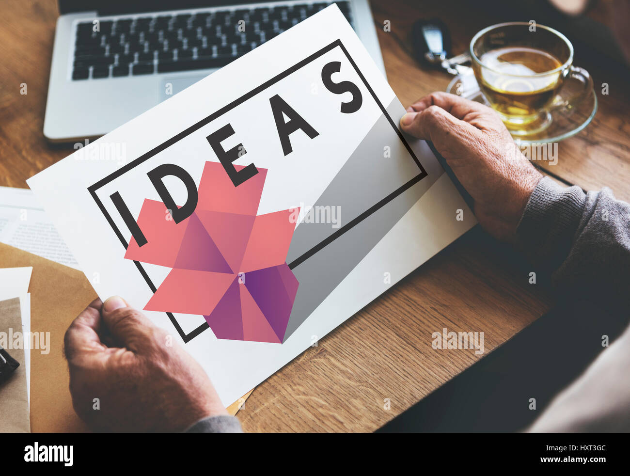 Il design creativo di idee di immaginazione e di concezione moderna Foto Stock