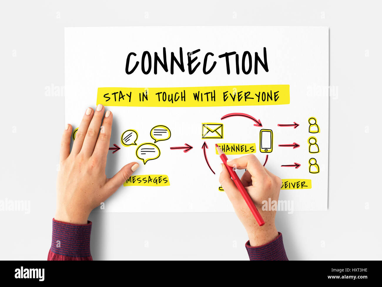 Collegamento digitale multimediale Media Foto Stock