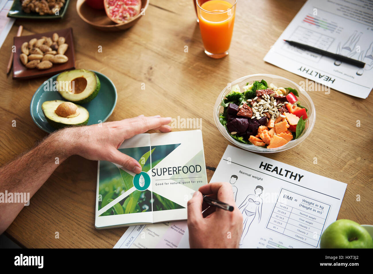 Il cibo fresco stile di vita sano Organic Foto Stock