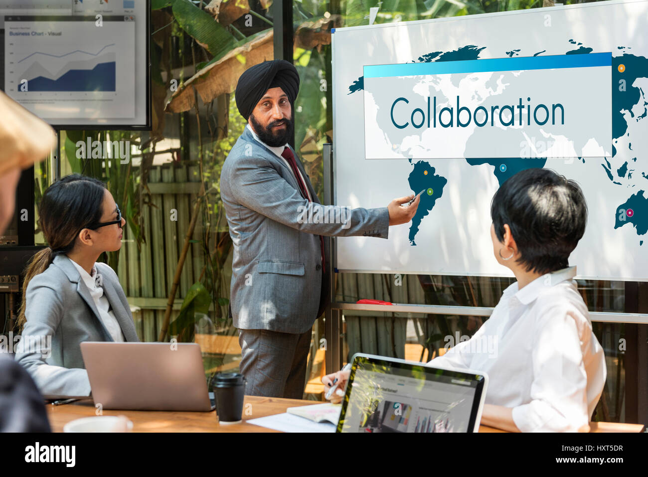 Global Marketing Business Internazionale di collaborazione Foto Stock