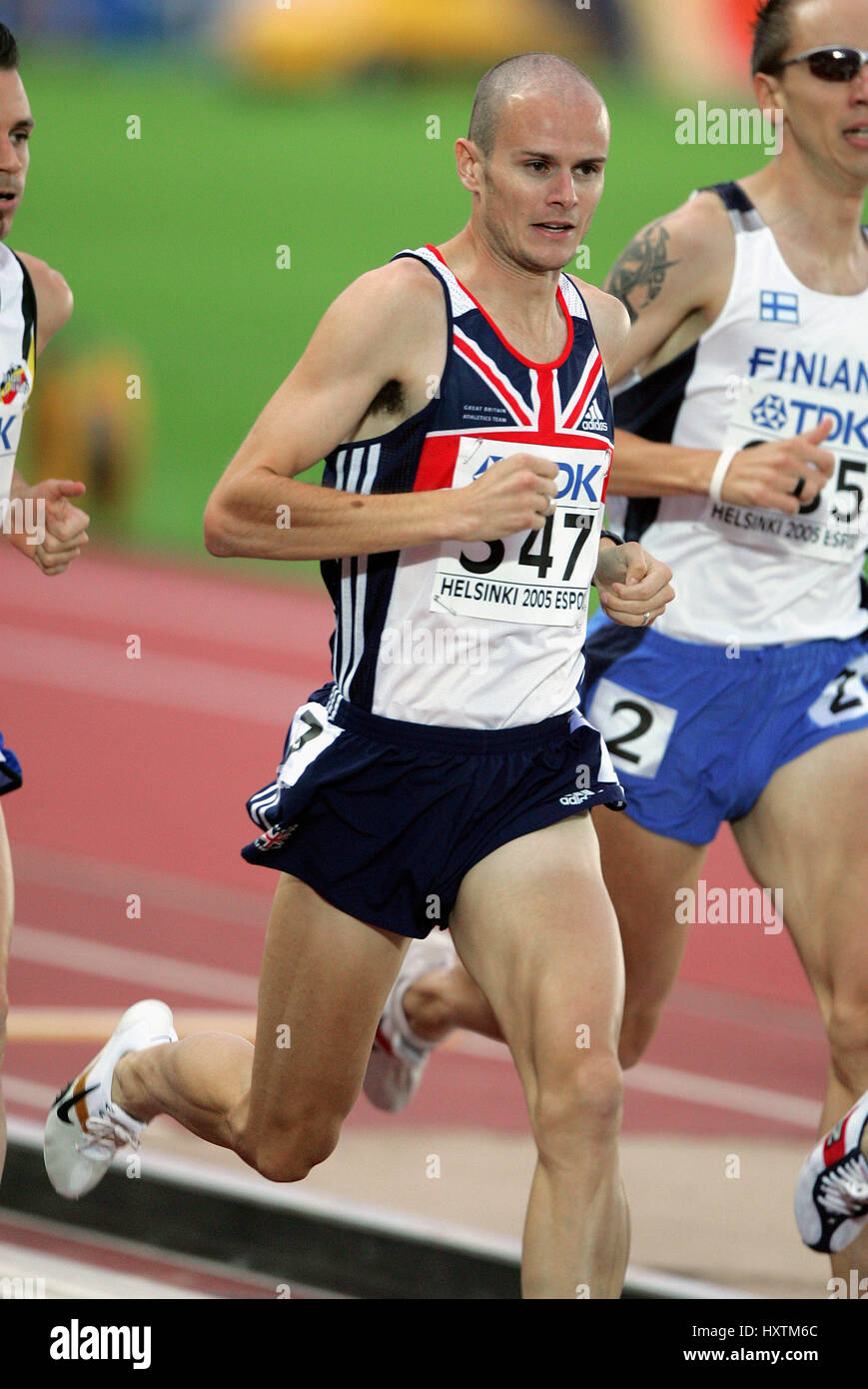 MICHAEL EAST 1500 metri Olympic Stadium Helsinki Finlandia 06 agosto 2005 Foto Stock