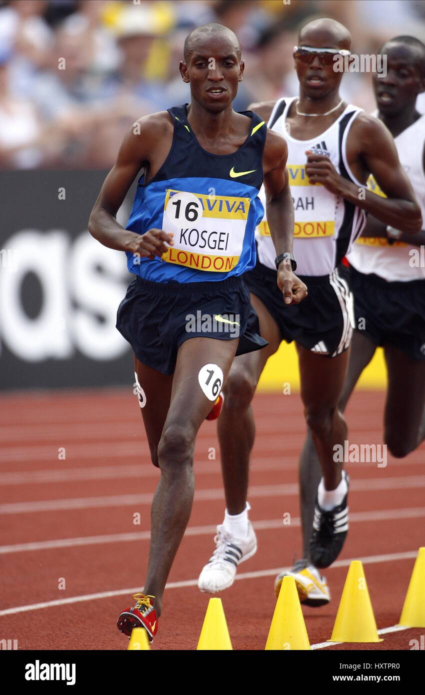 SHADRACK KOSGEI 3000 metri di Crystal Palace a Londra Inghilterra 26 Luglio 2008 Foto Stock