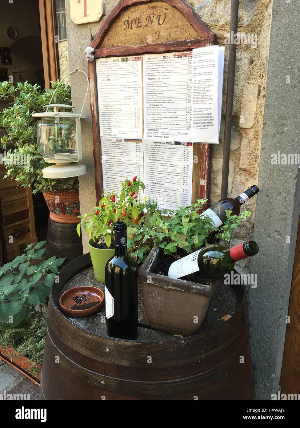 Vino toscano Foto Stock