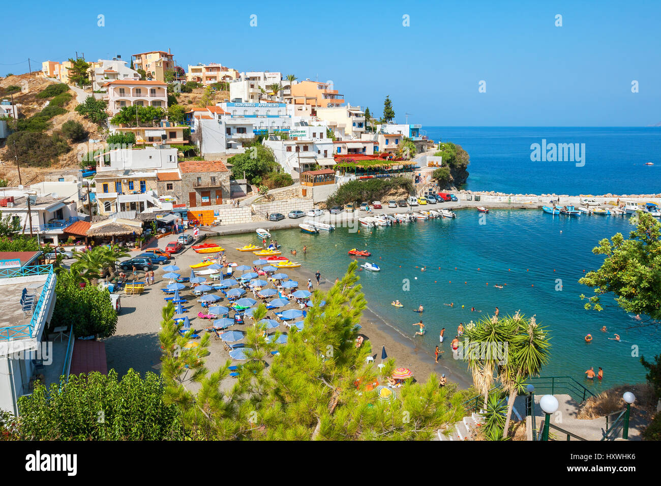 Località balneare di Bali. Creta, Grecia Foto Stock