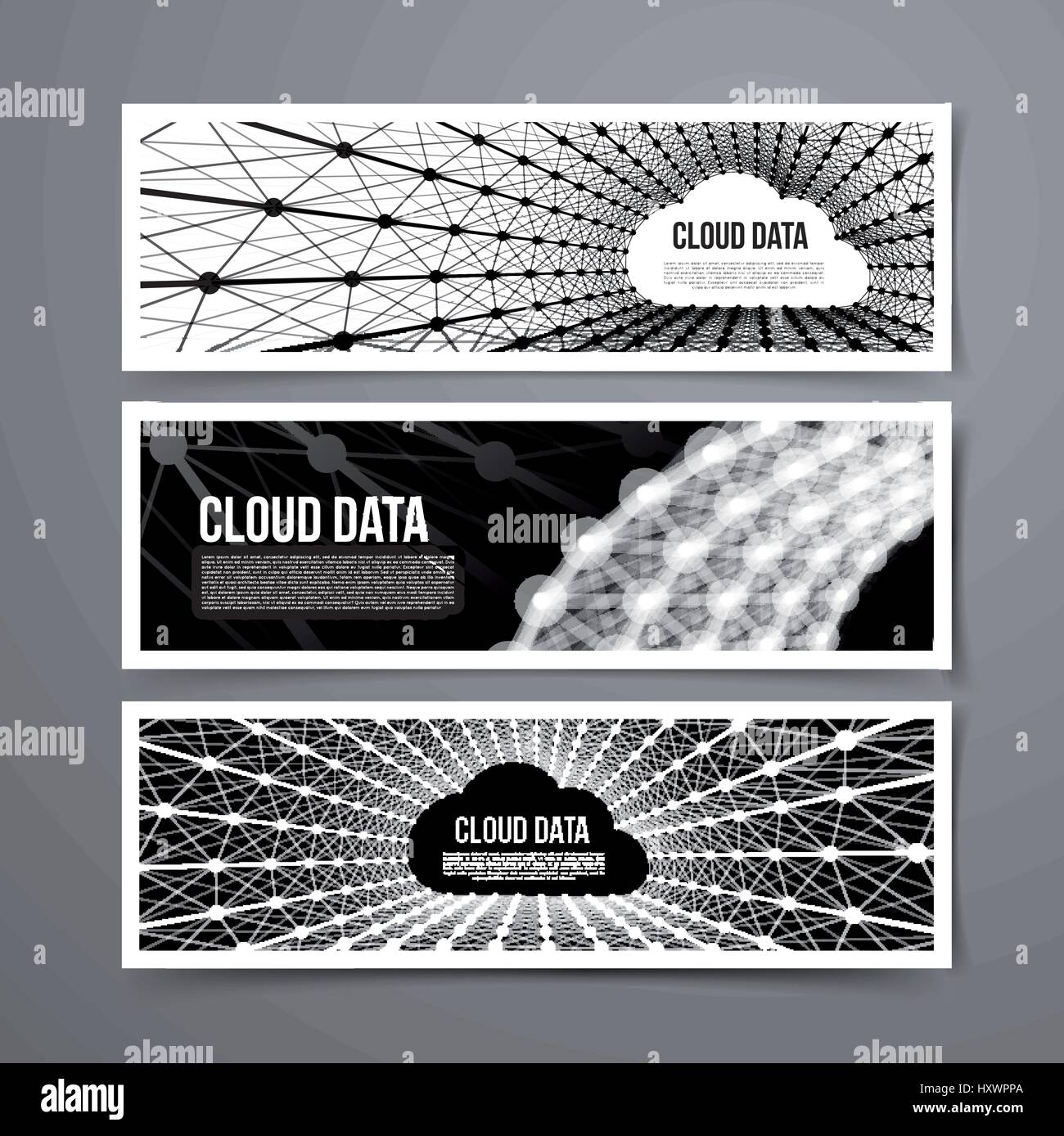 Dati Cloud tecnologia di connessione. Illustrazione Vettoriale
