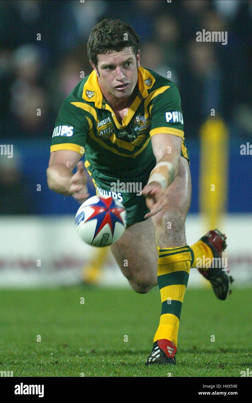 DANNY BUDERUS AUSTRALIA RL MCALPINE STADIUM HUDDERSFIELD INGHILTERRA 22 Novembre 2003 Foto Stock