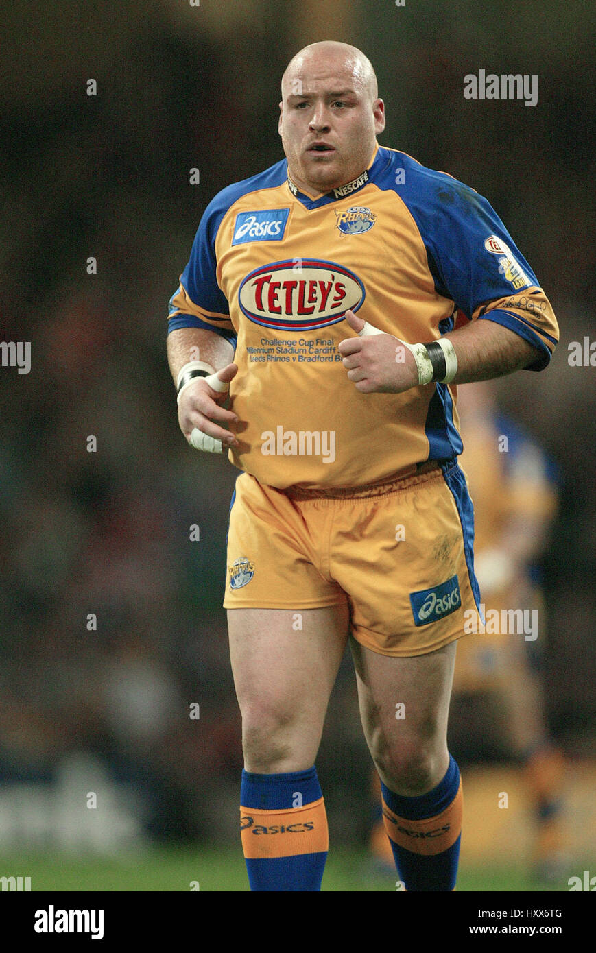 DANNY WARD LEEDS RINOCERONTI RLFC Millenium Stadium Cardiff Galles 26 Aprile 2003 Foto Stock